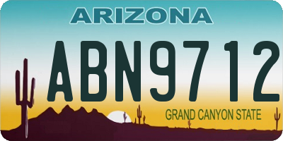AZ license plate ABN9712