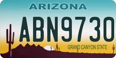 AZ license plate ABN9730