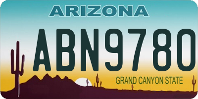 AZ license plate ABN9780