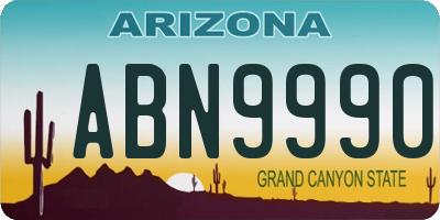 AZ license plate ABN9990