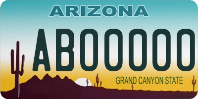 AZ license plate ABO0000
