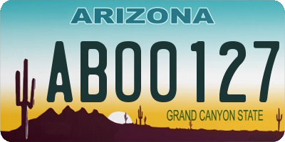 AZ license plate ABO0127