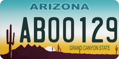 AZ license plate ABO0129