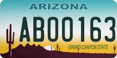 AZ license plate ABO0163