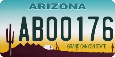 AZ license plate ABO0176