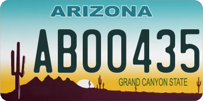 AZ license plate ABO0435