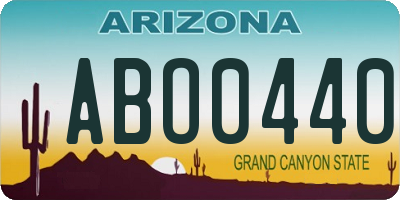 AZ license plate ABO0440