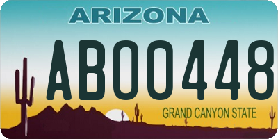 AZ license plate ABO0448
