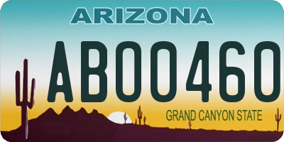 AZ license plate ABO0460