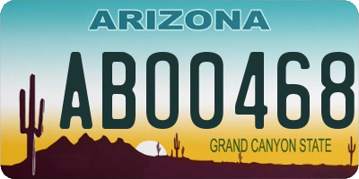 AZ license plate ABO0468