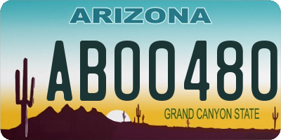 AZ license plate ABO0480
