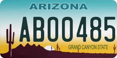 AZ license plate ABO0485