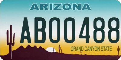 AZ license plate ABO0488