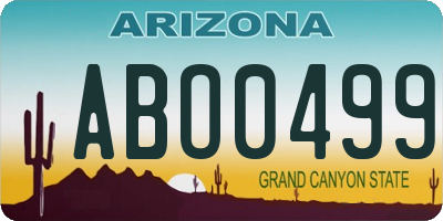 AZ license plate ABO0499