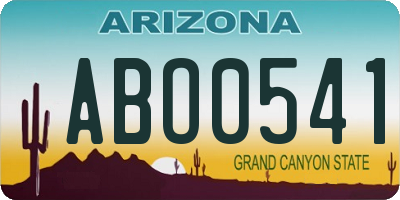AZ license plate ABO0541