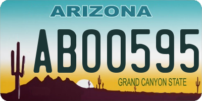 AZ license plate ABO0595