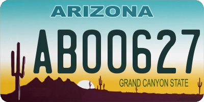 AZ license plate ABO0627