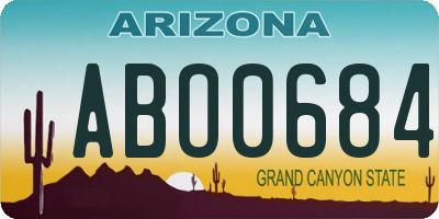 AZ license plate ABO0684
