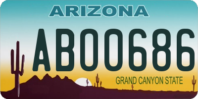 AZ license plate ABO0686