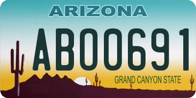 AZ license plate ABO0691