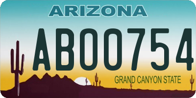 AZ license plate ABO0754