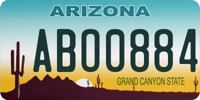 AZ license plate ABO0884