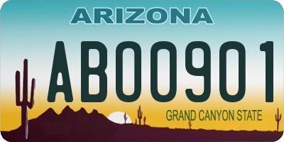 AZ license plate ABO0901
