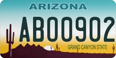 AZ license plate ABO0902