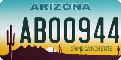 AZ license plate ABO0944