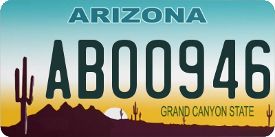 AZ license plate ABO0946
