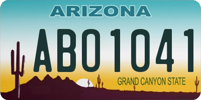 AZ license plate ABO1041