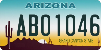 AZ license plate ABO1046