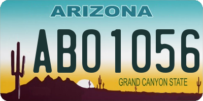 AZ license plate ABO1056