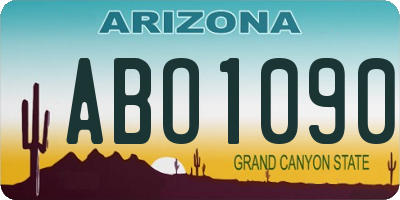 AZ license plate ABO1090