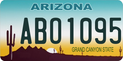 AZ license plate ABO1095