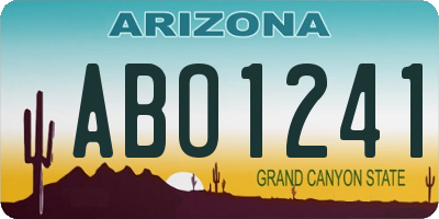 AZ license plate ABO1241