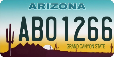 AZ license plate ABO1266