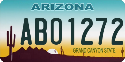 AZ license plate ABO1272