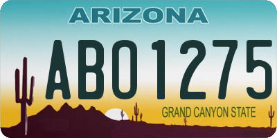 AZ license plate ABO1275