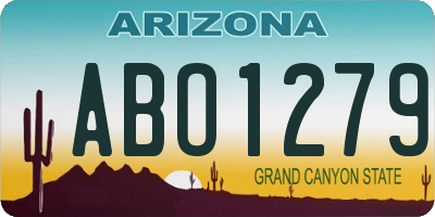 AZ license plate ABO1279