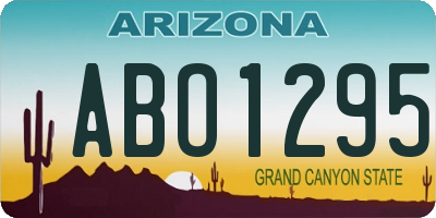 AZ license plate ABO1295