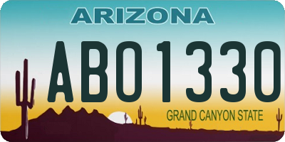 AZ license plate ABO1330