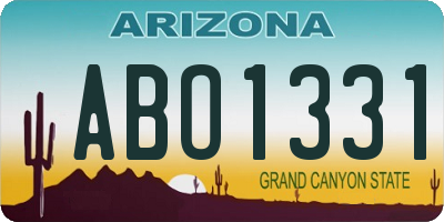 AZ license plate ABO1331