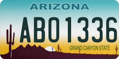 AZ license plate ABO1336