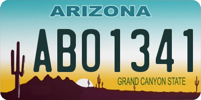 AZ license plate ABO1341