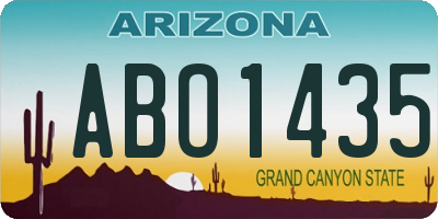 AZ license plate ABO1435