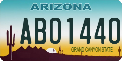 AZ license plate ABO1440