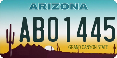 AZ license plate ABO1445