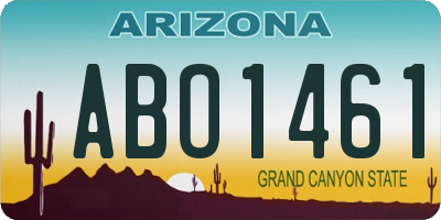 AZ license plate ABO1461