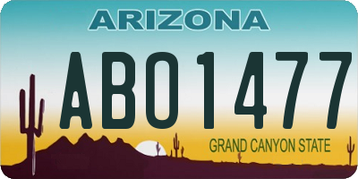 AZ license plate ABO1477